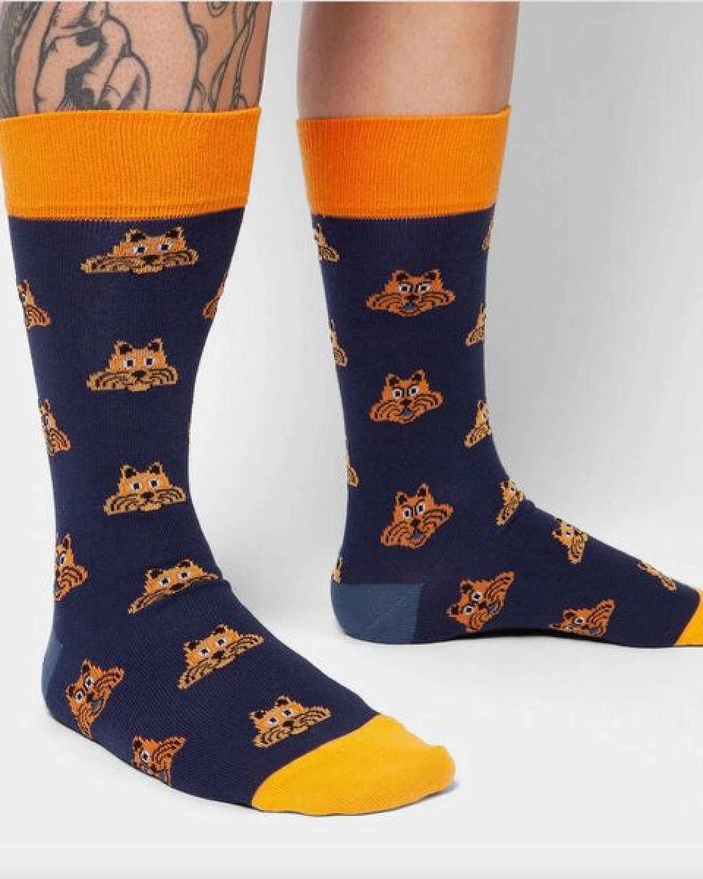 DillySocks Socken Cheshire Cat aus Biobaumwoll-Mix – Ansicht 2