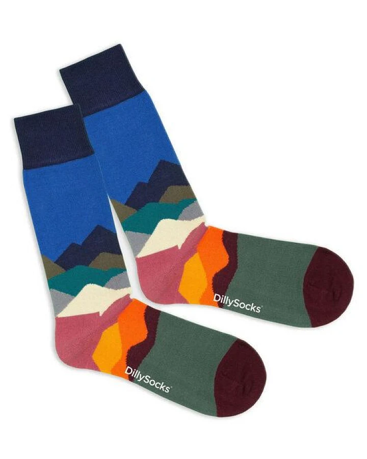 DillySocks Socken Alpine Glow aus Biobaumwoll-Mix
