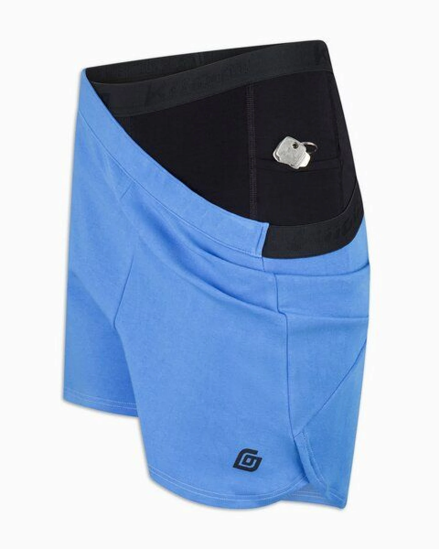 KiiGO Damen Laufshorts mit Innen-Tights - Blau – Ansicht 3