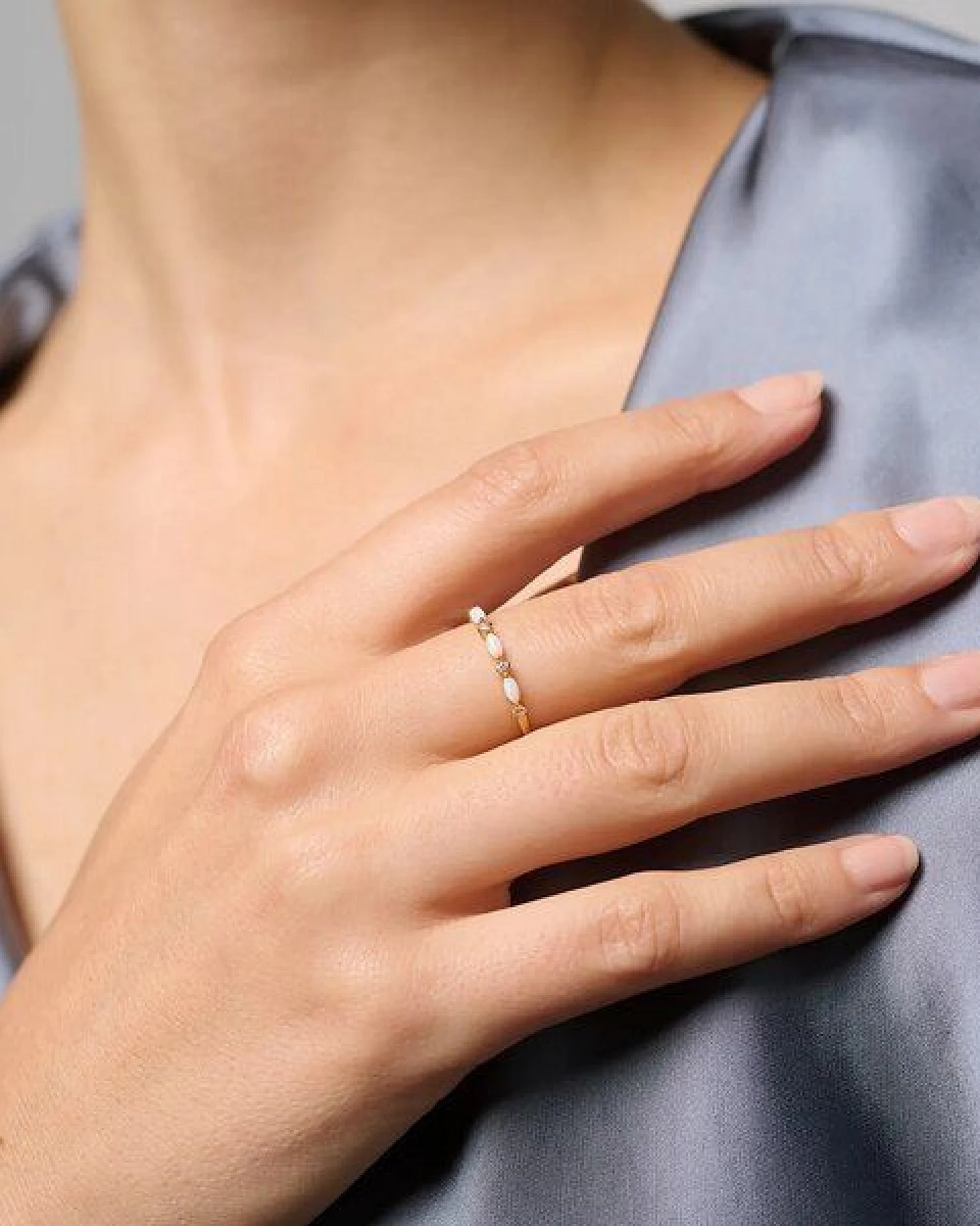fejn jewelry Ring 'opal sparkle' - mit Opalen und Zirkonia – Ansicht 2