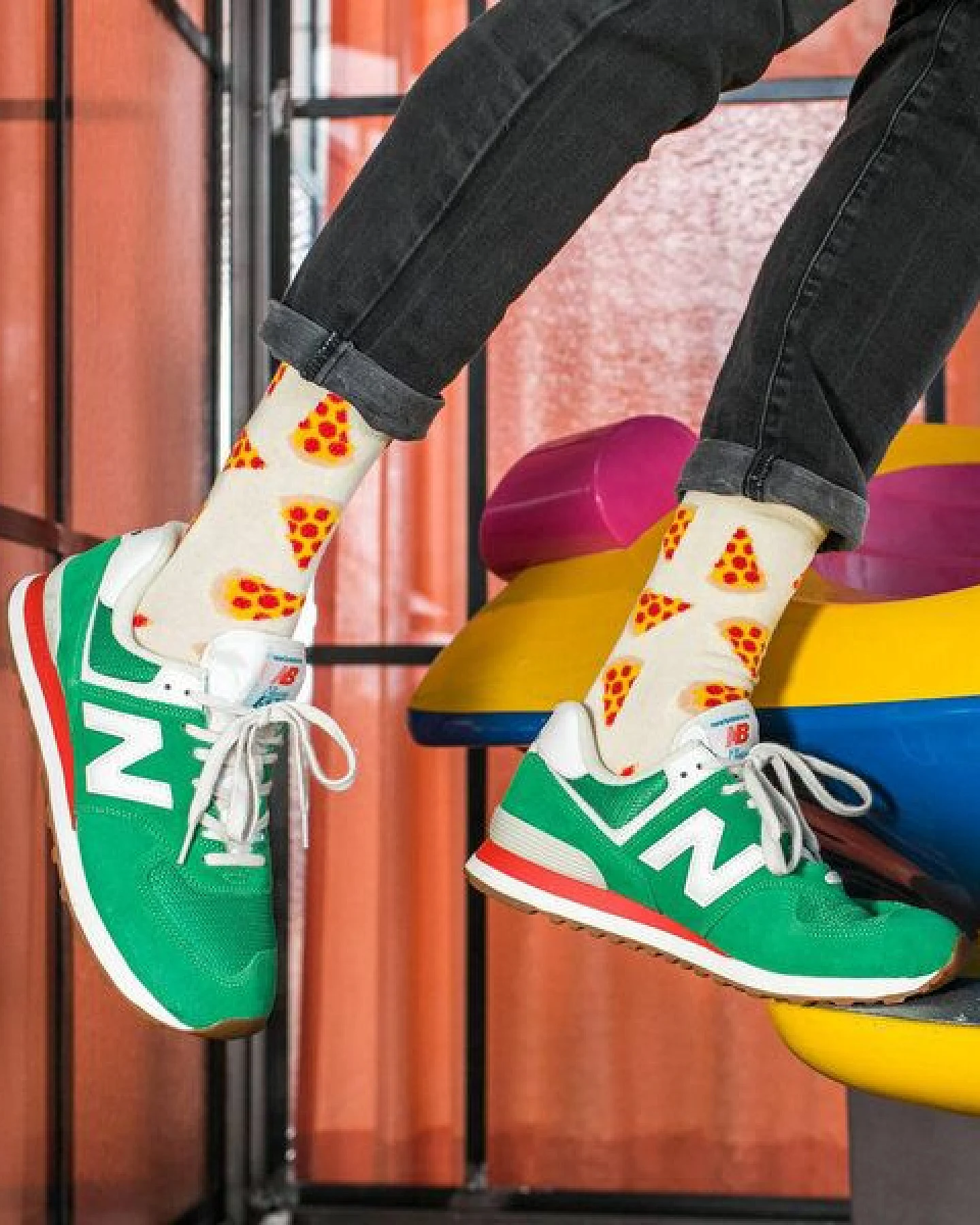 DillySocks Pizza Socken aus Biobaumwoll-Mix – Ansicht 3