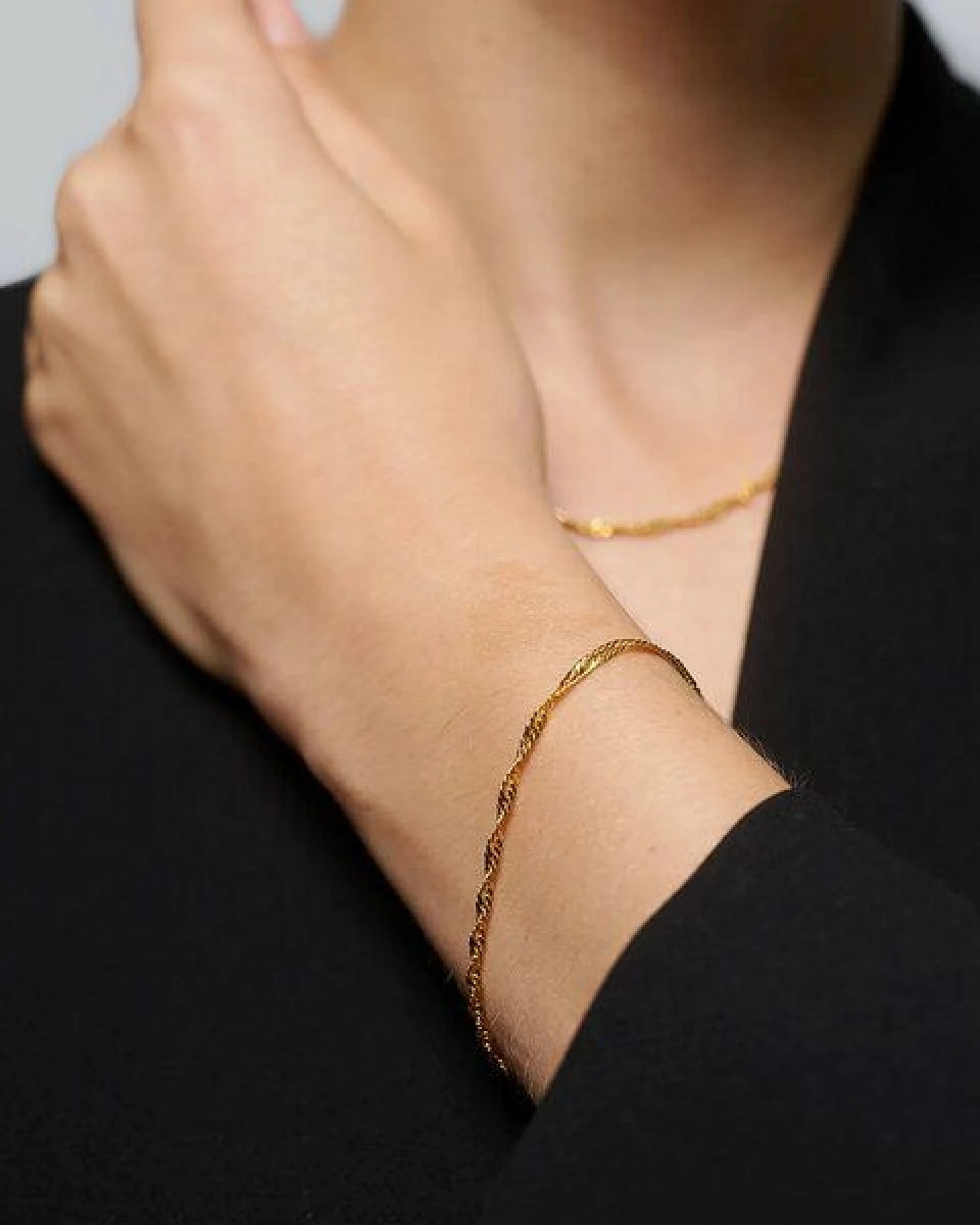 fejn jewelry Armband 'twisted chain' - gedrehtes Gliederarmband – Ansicht 2