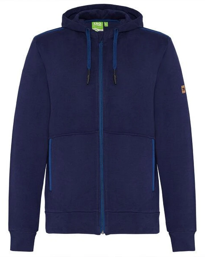 TAO Sportswear Warme Herren Freizeitjacke mit Kapuze Helvin aus Bio-Baumwolle