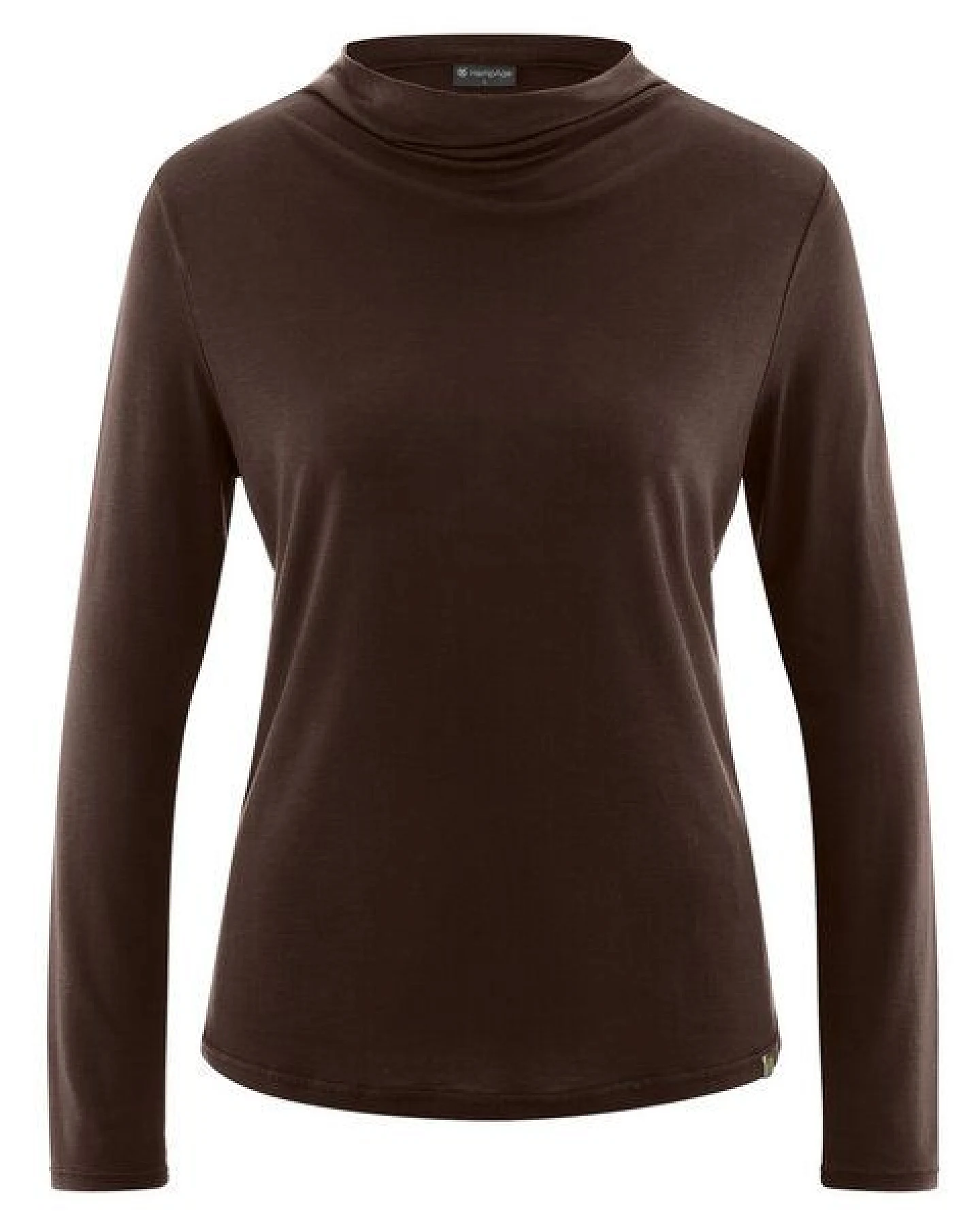 HempAge Damen Longsleeve Wasserfall-Ausschnitt Lyocell (Hanf) Normal fit – Ansicht 3