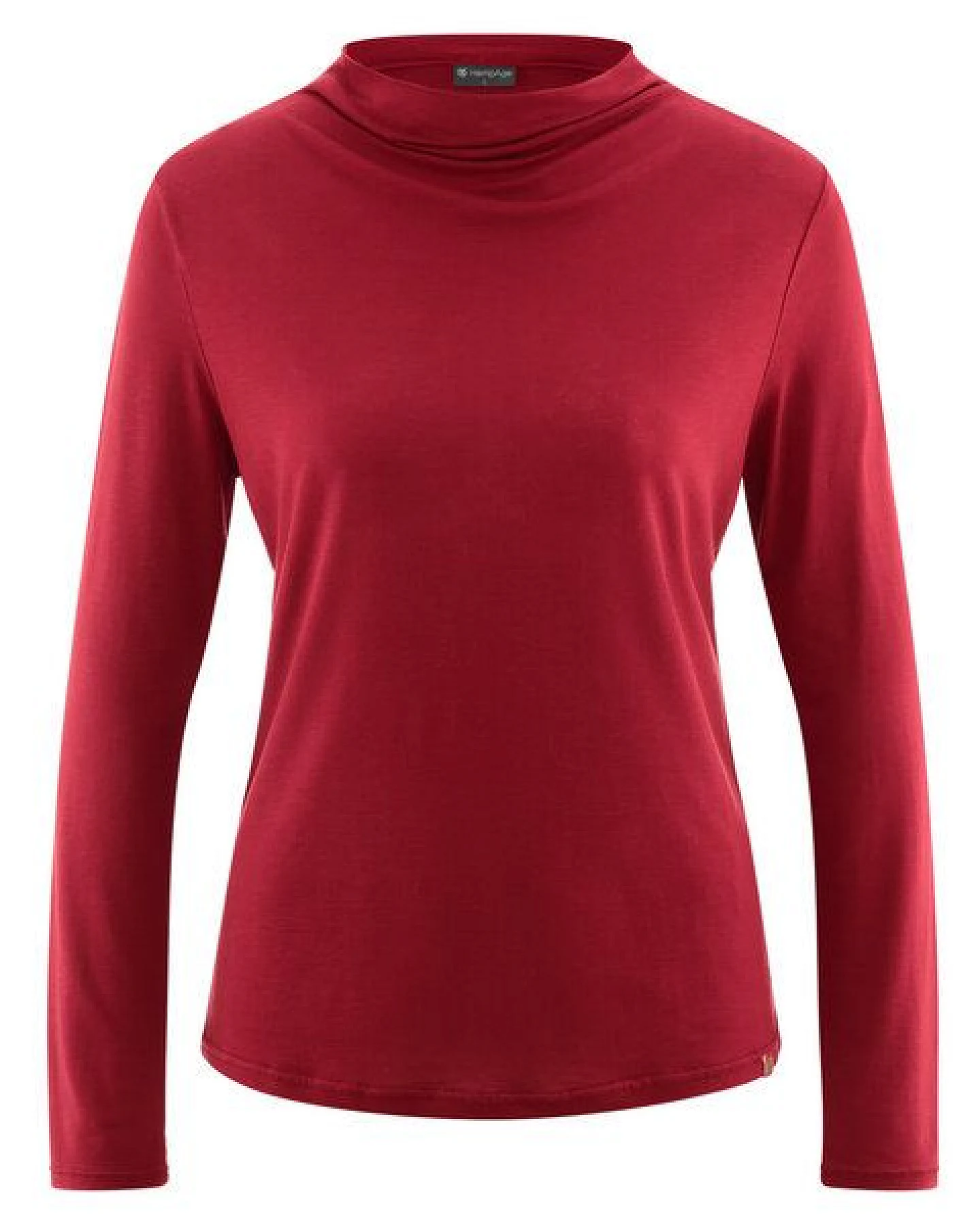 HempAge Damen Longsleeve Wasserfall-Ausschnitt Lyocell (Hanf) Normal fit – Ansicht 3