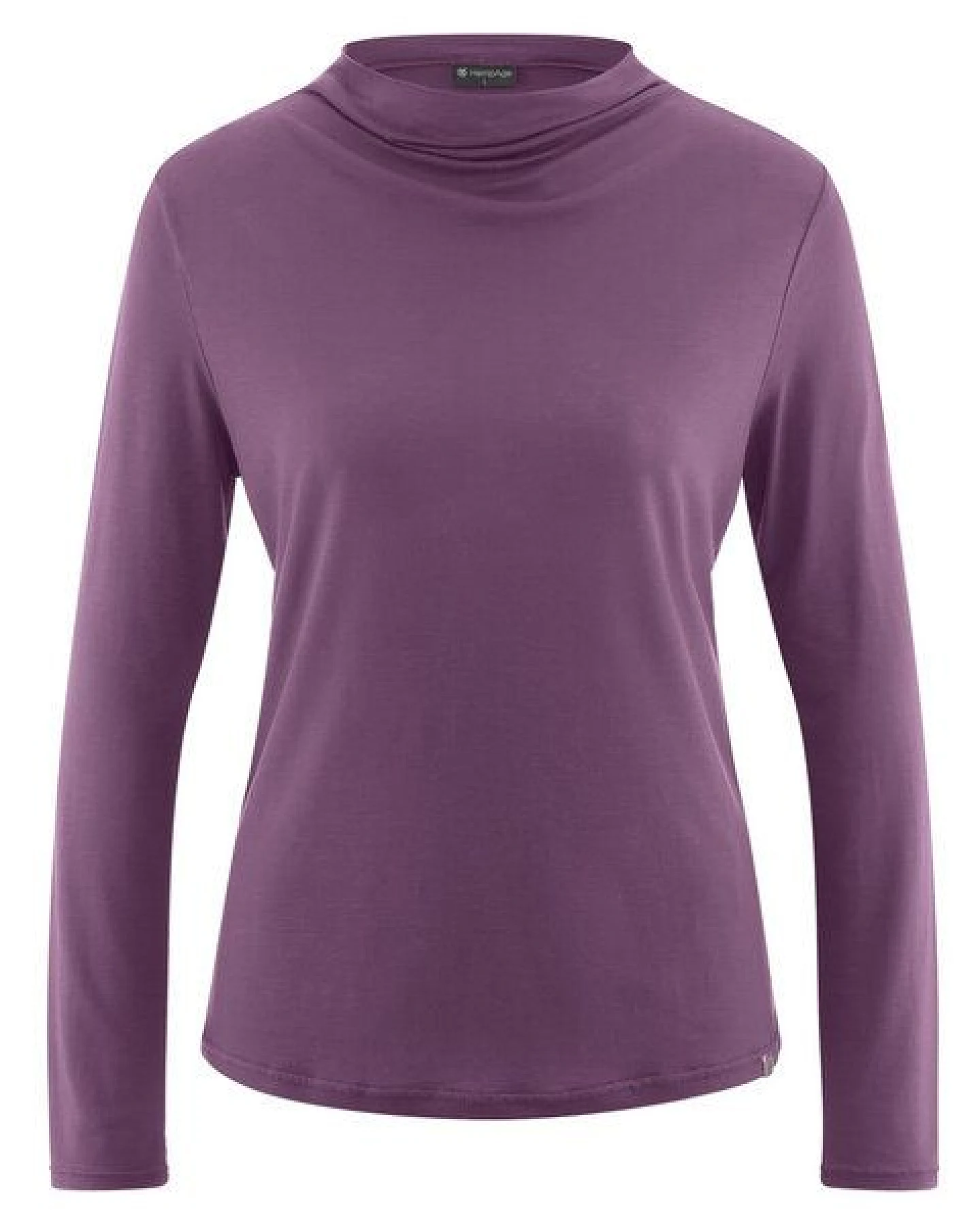 HempAge Damen Longsleeve Wasserfall-Ausschnitt Lyocell (Hanf) Normal fit – Ansicht 3