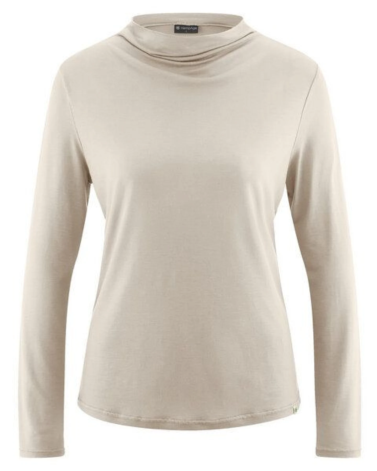HempAge Damen Longsleeve Wasserfall-Ausschnitt Lyocell (Hanf) Normal fit – Ansicht 3