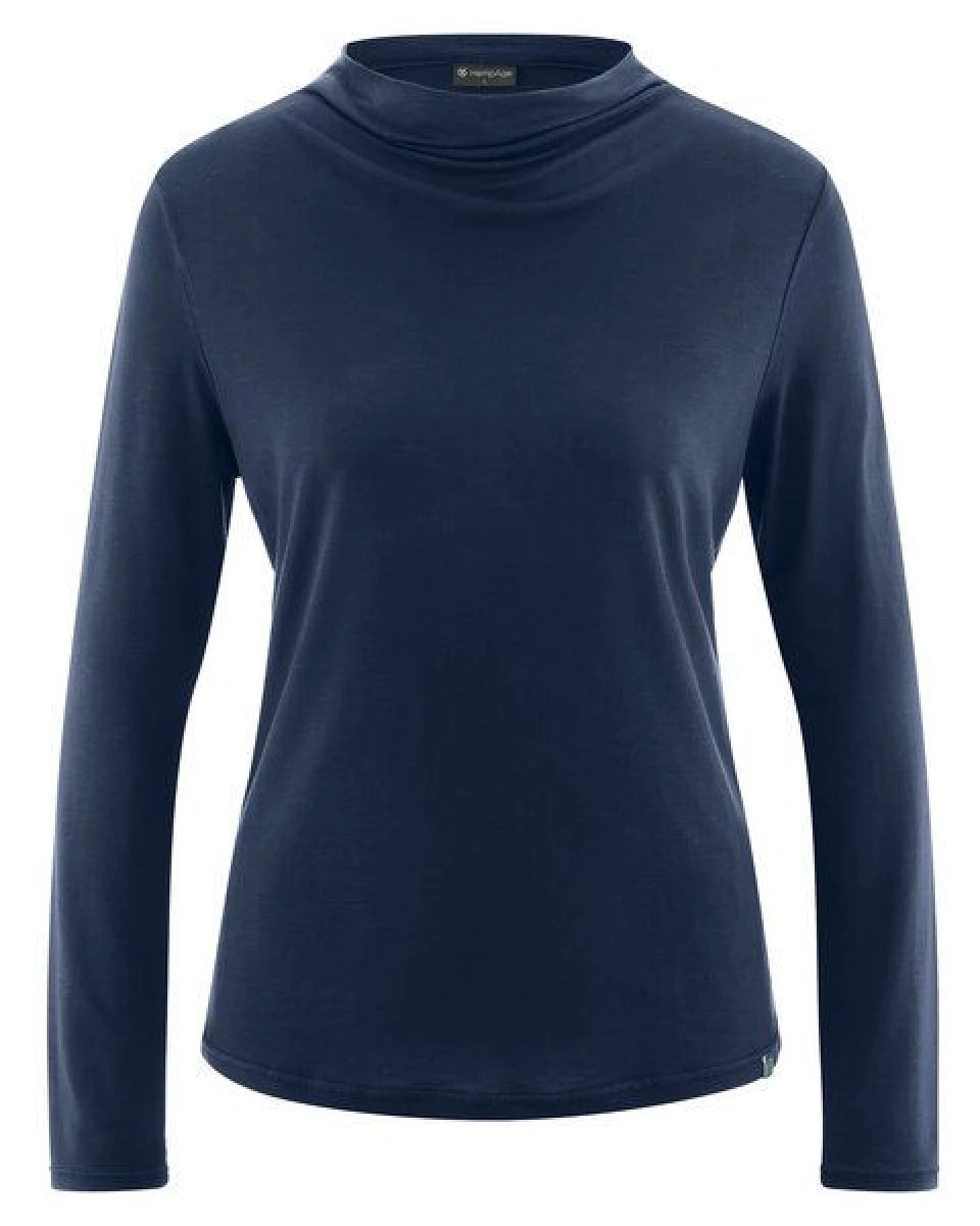HempAge Damen Longsleeve Wasserfall-Ausschnitt Lyocell (Hanf) Normal fit – Ansicht 3
