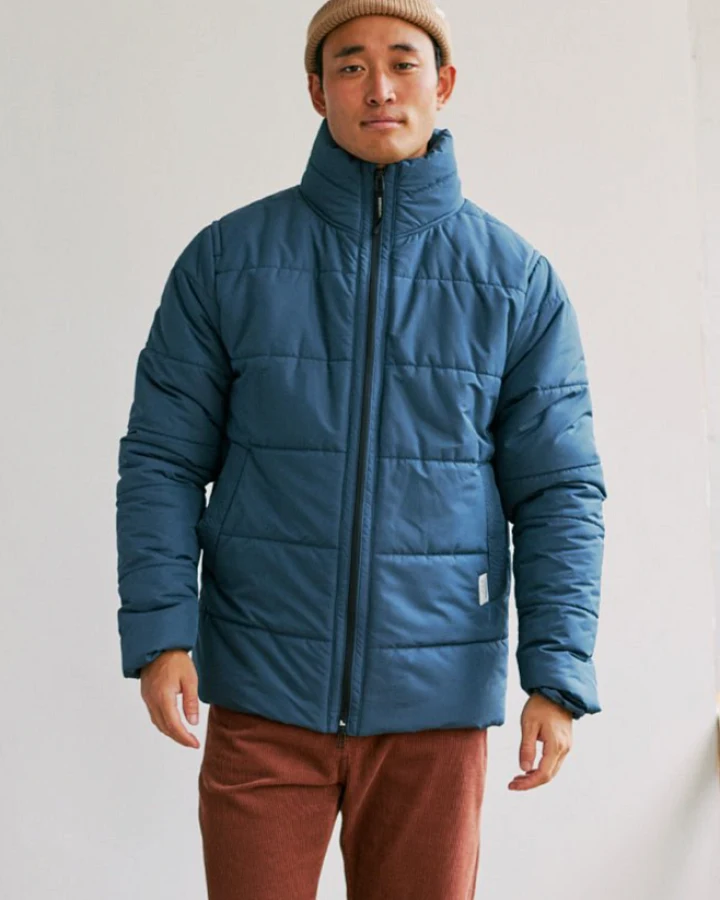 TWOTHIRDS Herren vegan Pufferjacke Yanutha Blue Orion