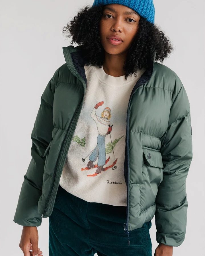 TWOTHIRDS Damen vegan Jacke Howth Hellkhaki