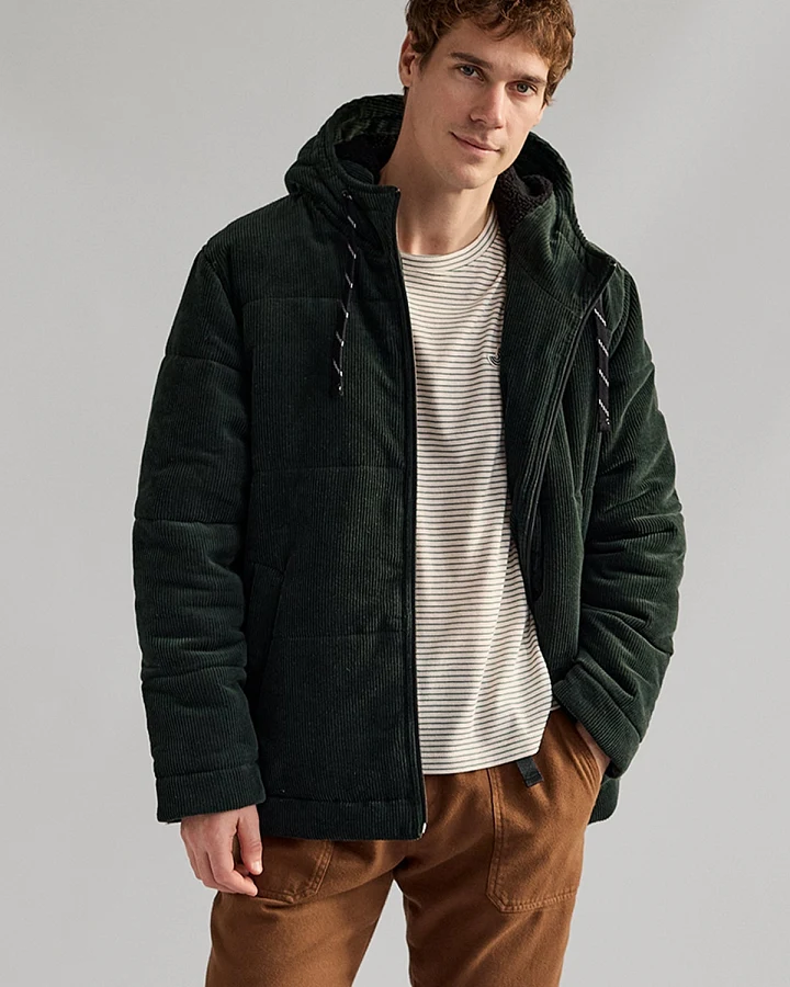 TWOTHIRDS Herren vegan Jacke Rush Dunkelgrün