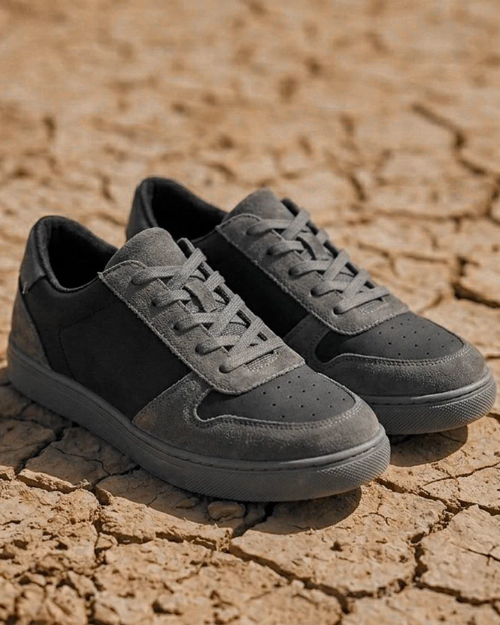 Will's Vegan Store Herren vegan Barefoot Sneaker Schwarz & Grau