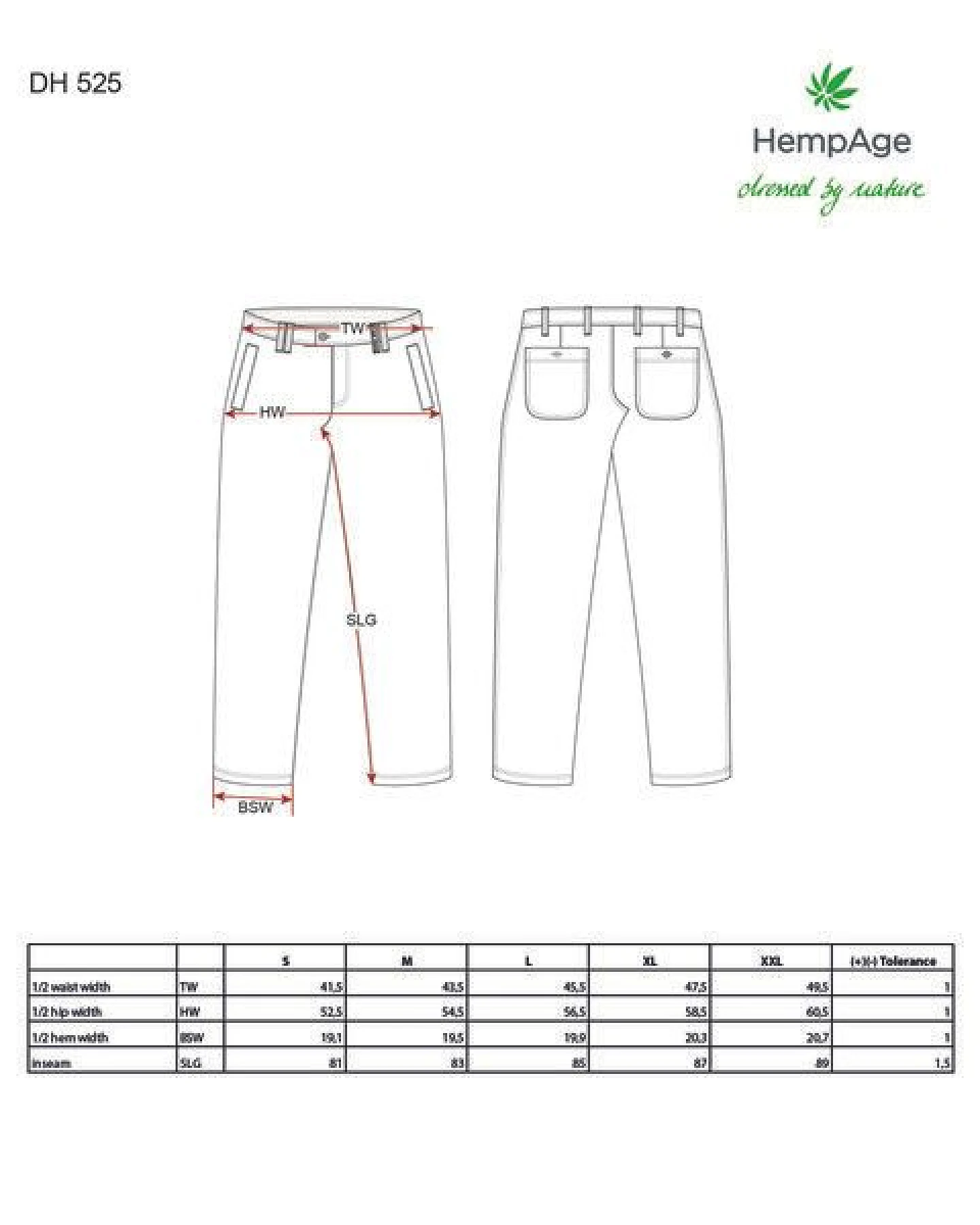 HempAge Chinohose Herren Hanf/Biobaumwolle – Ansicht 2