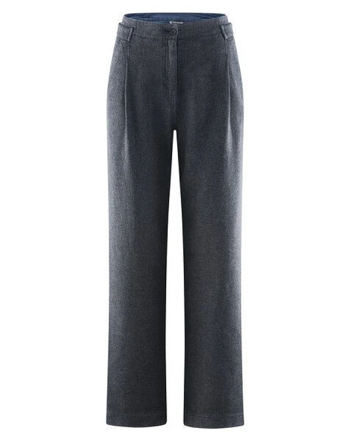 HempAge Weite Bundfaltenhose Damen Hanf/Biobaumwolle