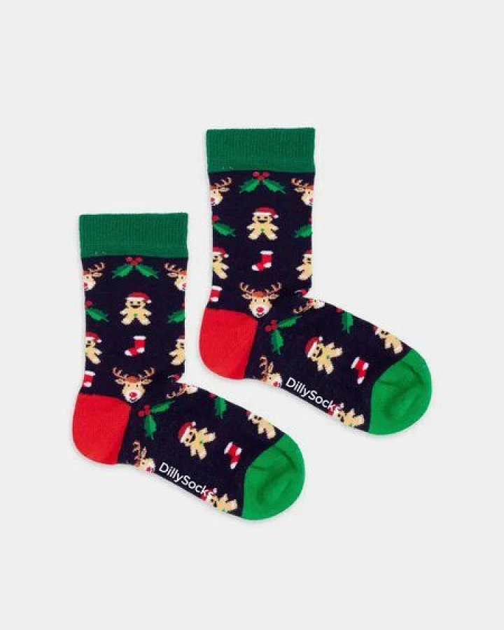 DillySocks Kindersocken Lil Gingerbread Night aus Biobaumwoll-Mix