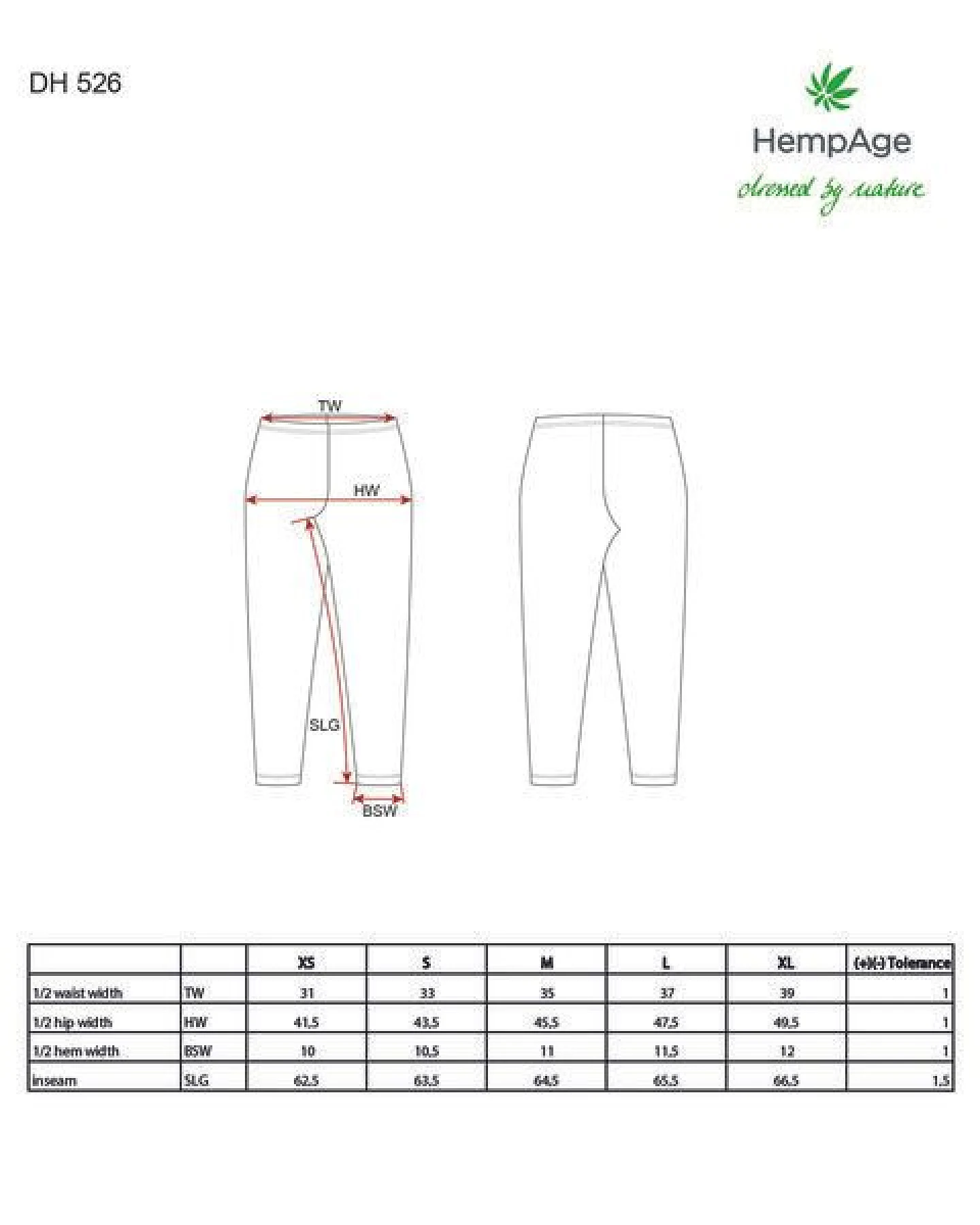 HempAge Damen Leggings Hanf-Lyocell – Ansicht 2
