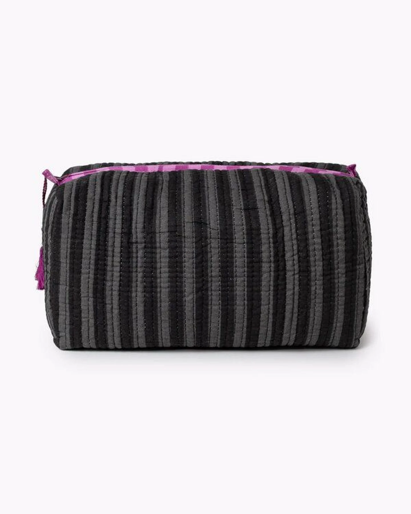 KIKOONI handgefertigte Kosmetiktasche "Thin Stripes Midnight" – Ansicht 3