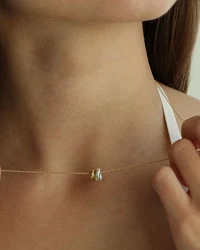 Kette Gold/ Anhänger Bicolor
