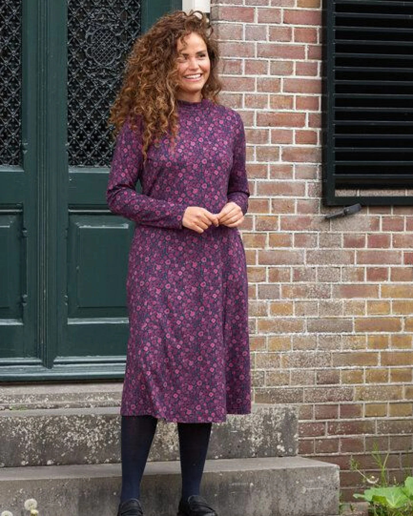 Heidekönigin Kleid Clara bedruckt - GOTS – Ansicht 2