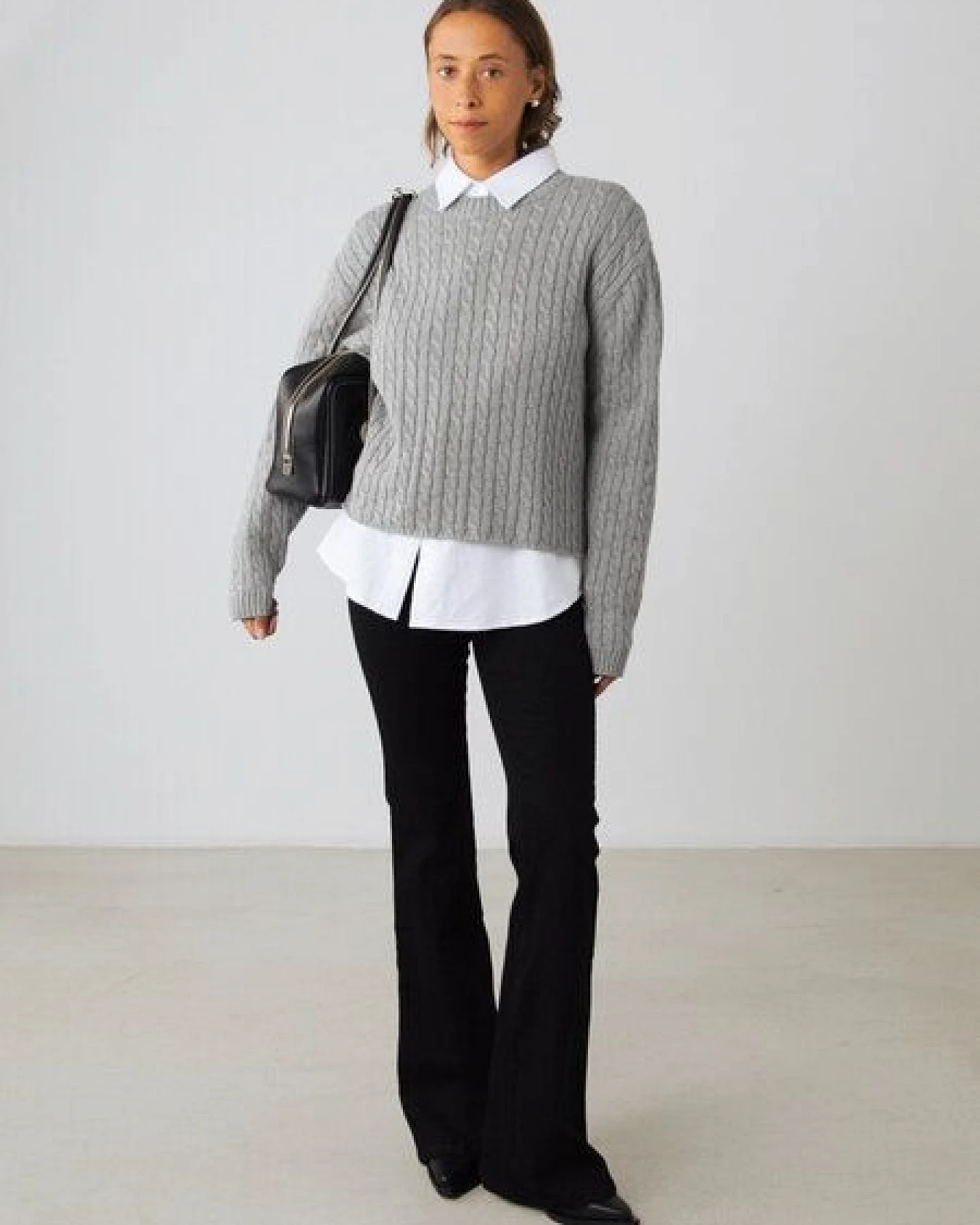 Honest Basics Damen Zopfstrickpullover aus Bio-Baumwolle – Ansicht 2