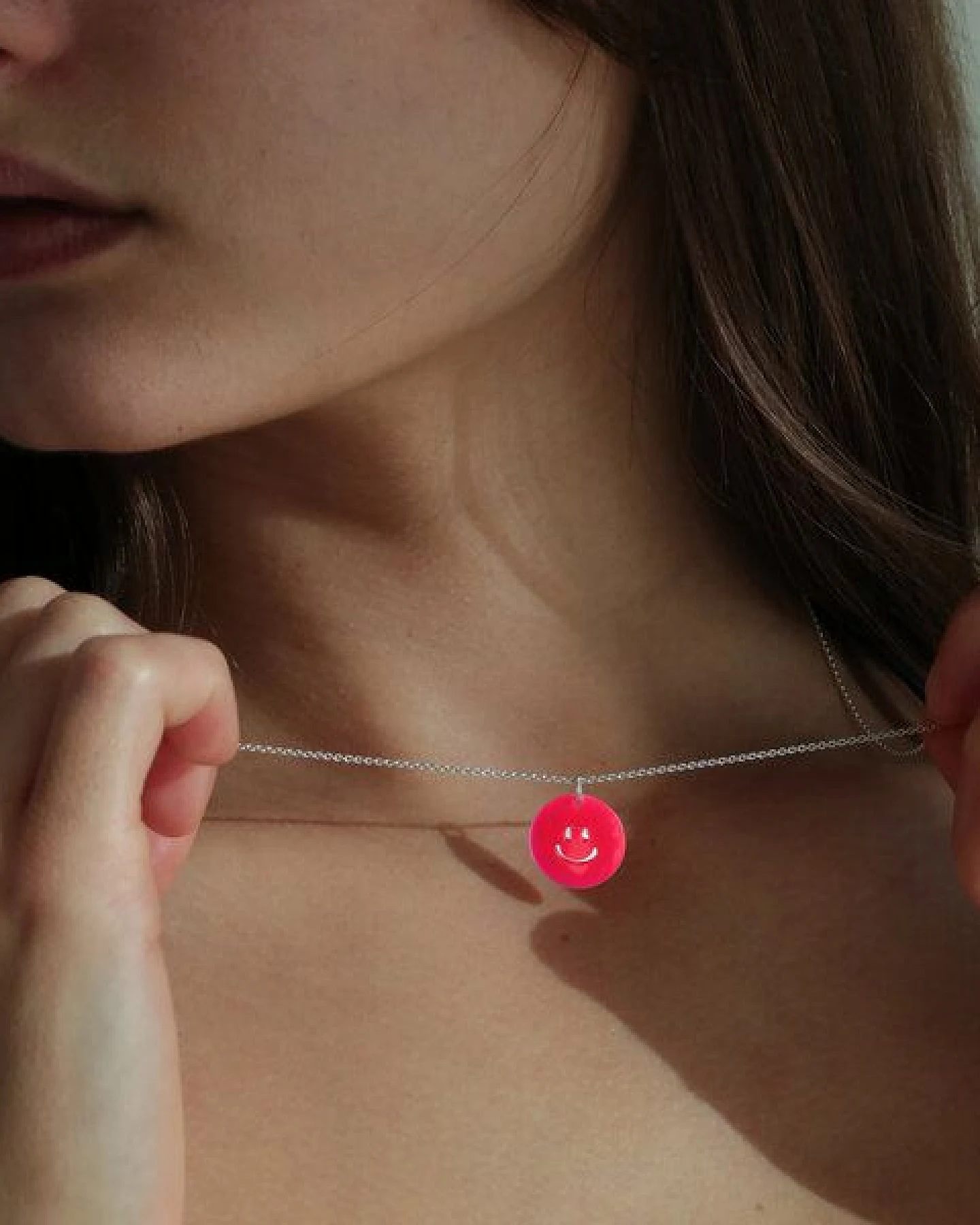 BELLYBIRD Jewellery Halskette - SMILEY, 925 Sterlingsilber, vergoldet – Ansicht 3