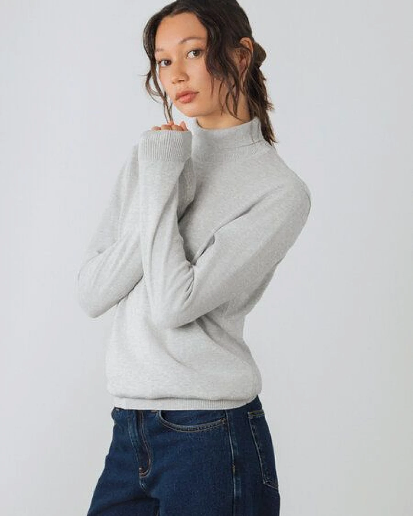 Honest Basics Damen Rollkragenpullover aus 100% Bio-Baumwolle – Ansicht 2