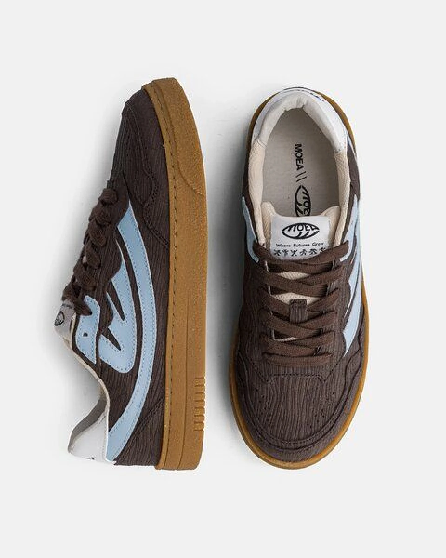 MoEa Sneakers Veyron Low - Brown & Sky - Mushroom – Ansicht 3