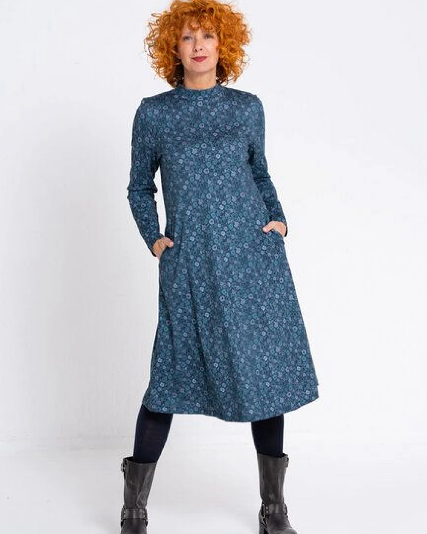 Heidekönigin Kleid Clara bedruckt - GOTS – Ansicht 3
