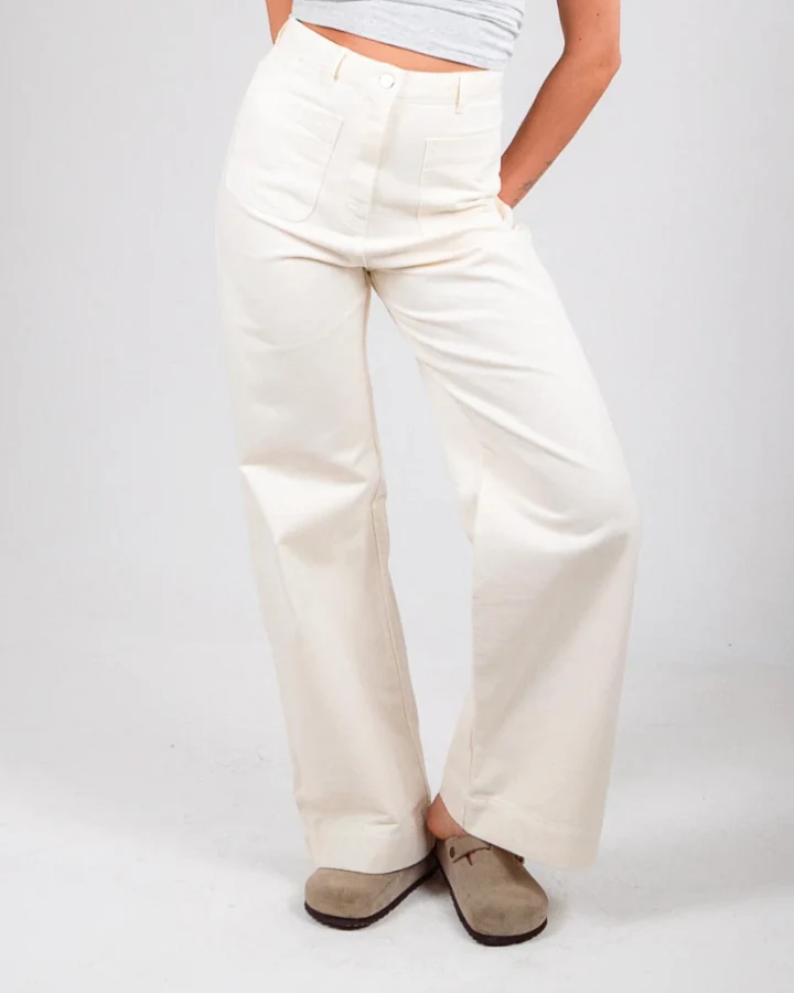 Côtelé Paris Damen vegan Hose Jane Ecru