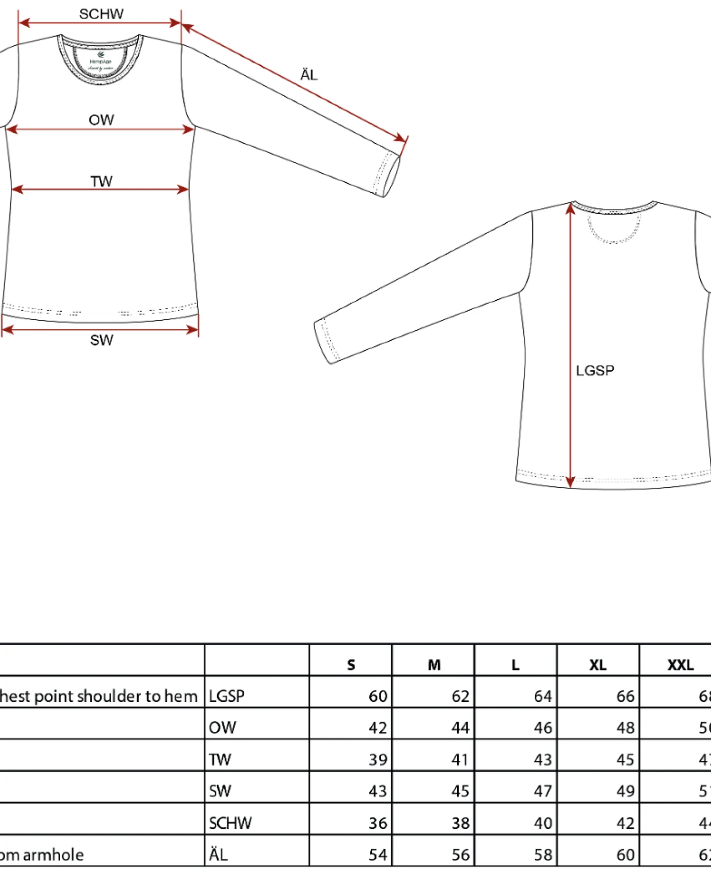 HempAge Damen vegan Langarm-Shirt Basic Rubinrot – Ansicht 2