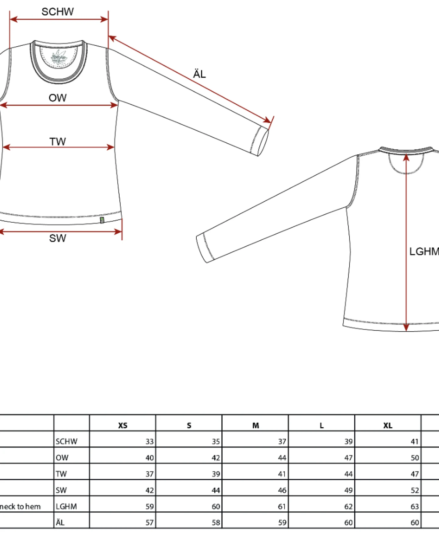 HempAge Damen vegan Langarm T-Shirt In Blaugrün – Ansicht 2