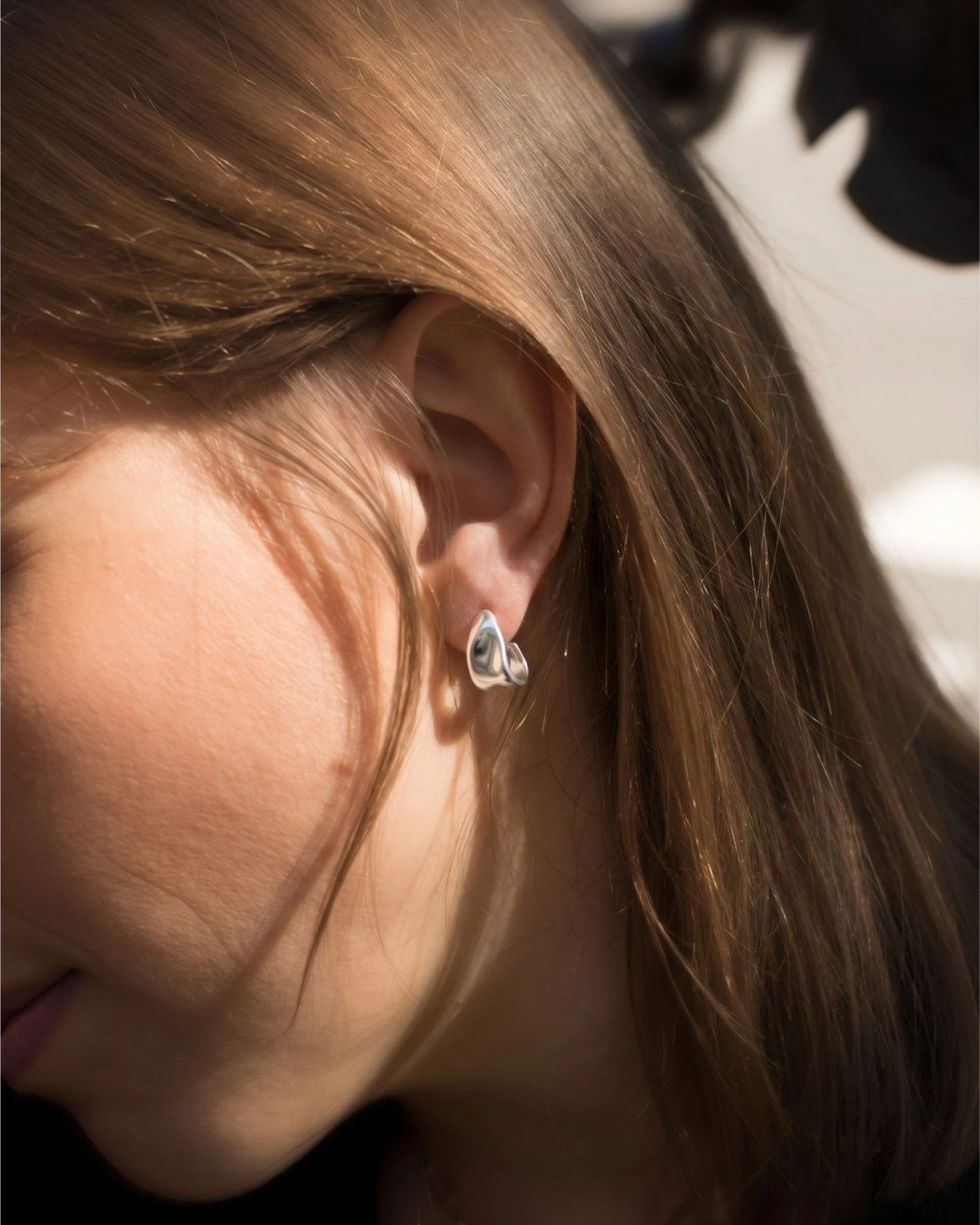 Ohrring Tidal Silber – Ansicht 2