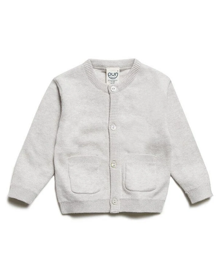 Puri Organic Baby Doppelstrick-Cardigan Baumwolle (Bio) Seide