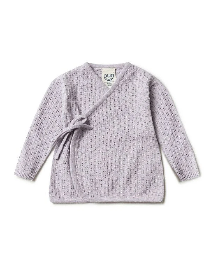 Puri Organic Baby Strick-Kimono Ajour Baumwolle (Bio) Seide