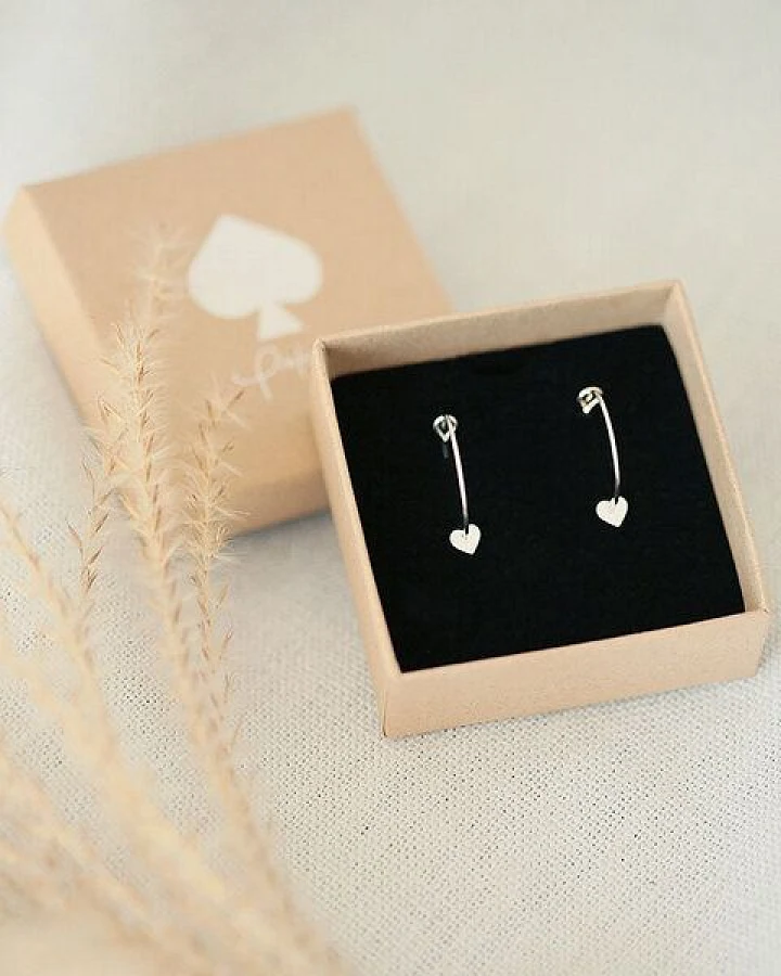 pikfine Creole "tiny heart"/ silber oder vergoldet