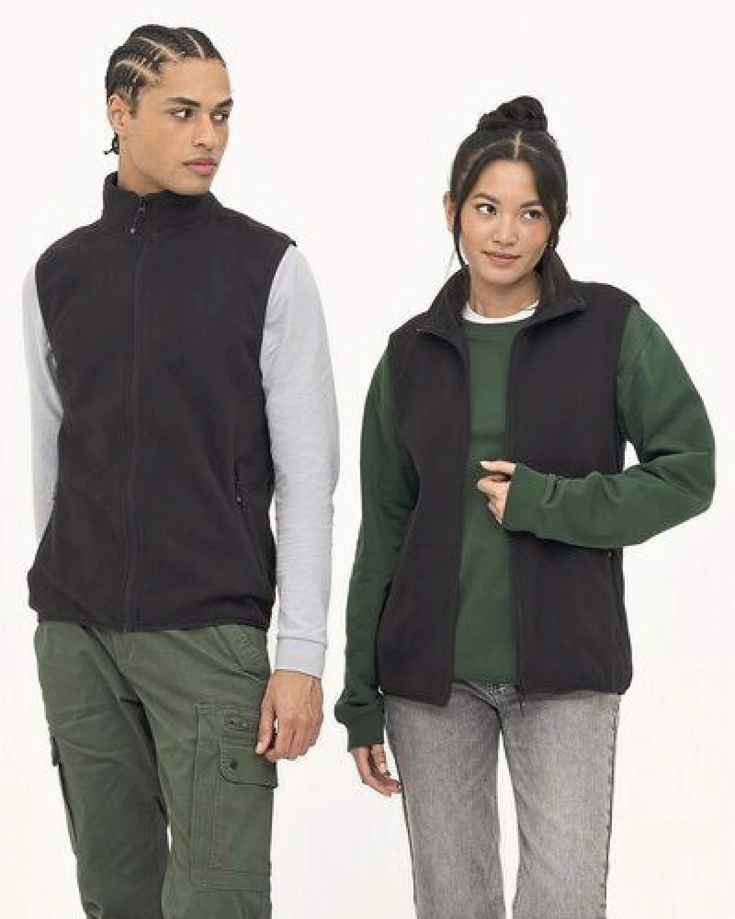 Sol's Unisex Factor Zipped Fleeceweste Bodywarmer Gilet aus recyceltem PET Vegan – Ansicht 2