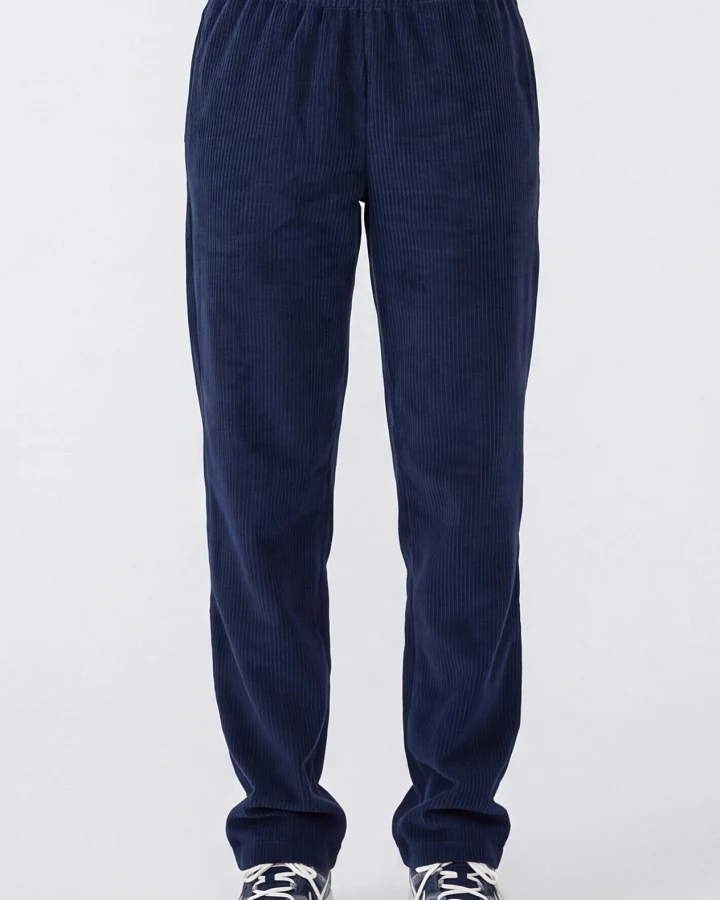 ORGANICATION Damen vegan Jogginghose Aus Cord Priscilla In Marineblau