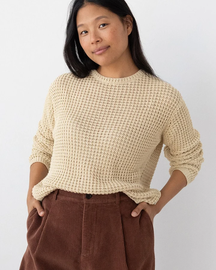 TWOTHIRDS Damen vegan Pullover Teresa In Creme