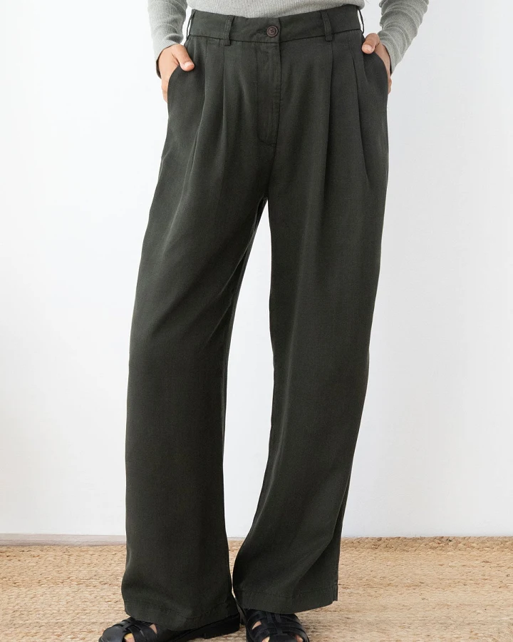 TWOTHIRDS Damen vegan Hose Mesquida Dunkelgrün