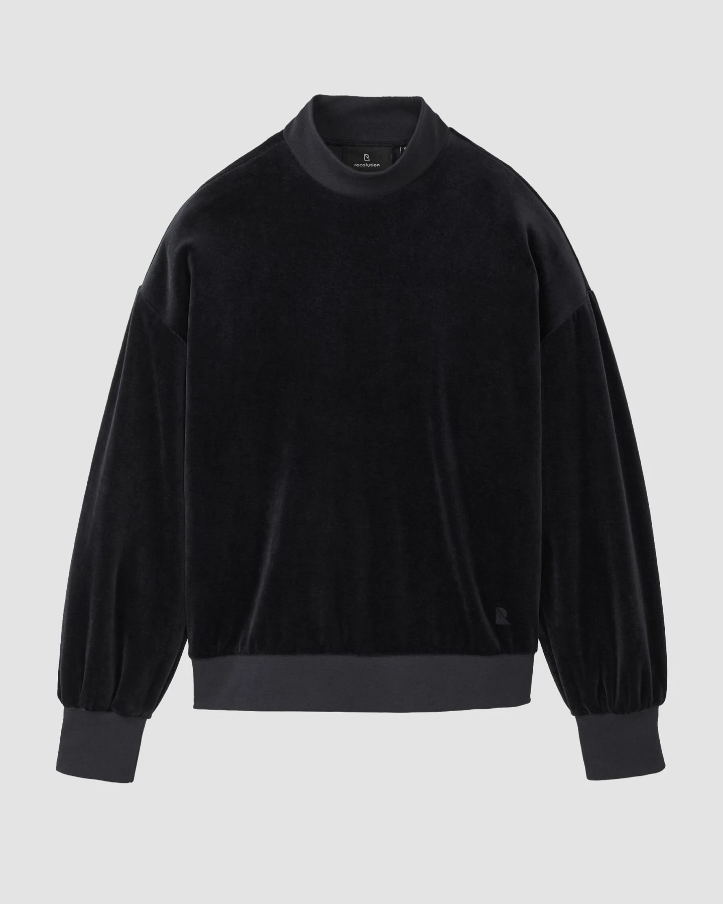 Recolution Damen vegan Sweatshirt Allium Schwarz – Ansicht 2