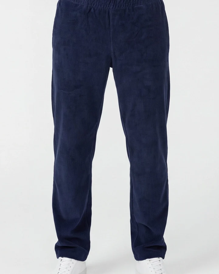 ORGANICATION Herren vegan Jogginghose Aus Cord Potter Navy