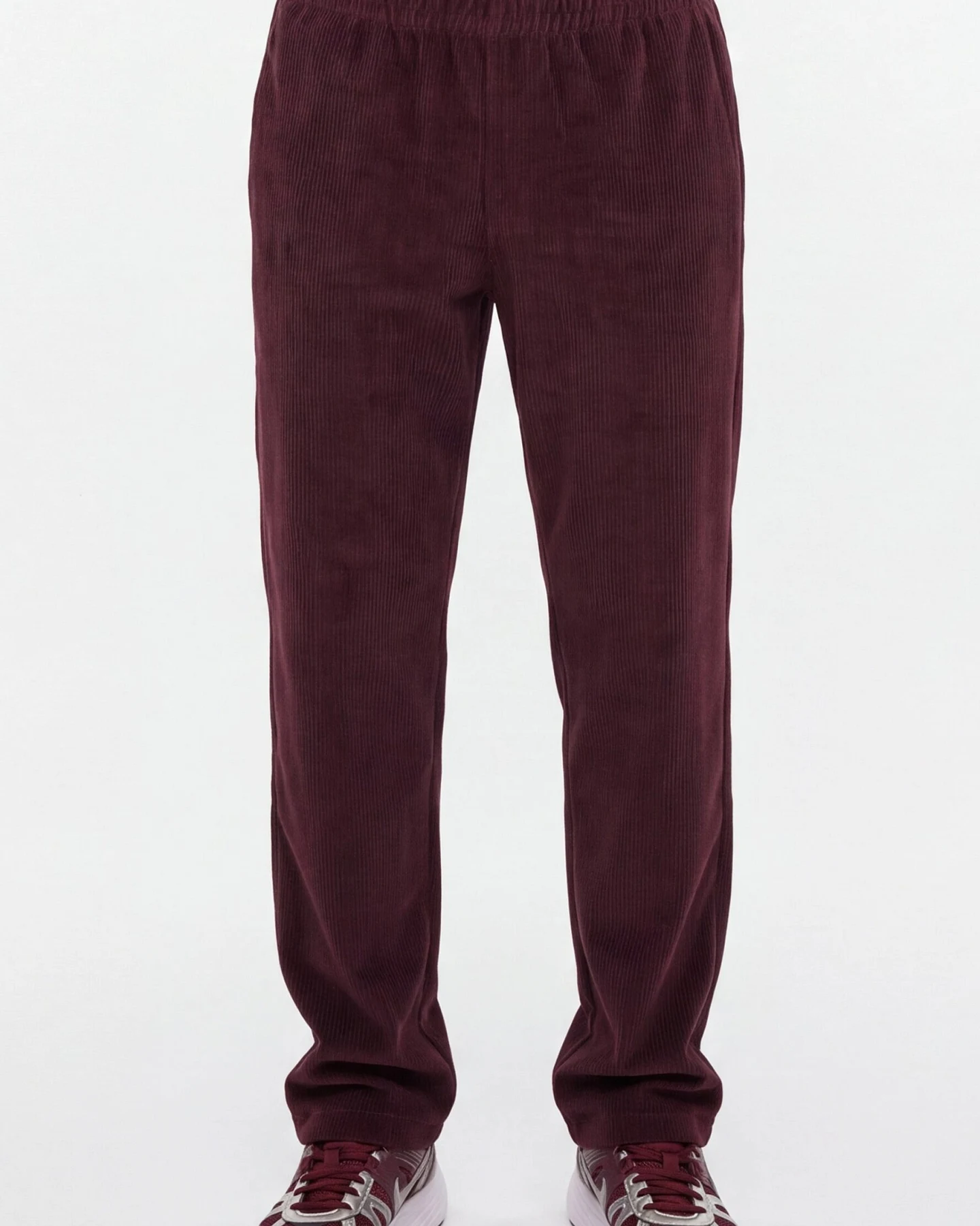 ORGANICATION Herren vegan Jogginghose Aus Cord Von Potter Burgunderrot – Ansicht 2