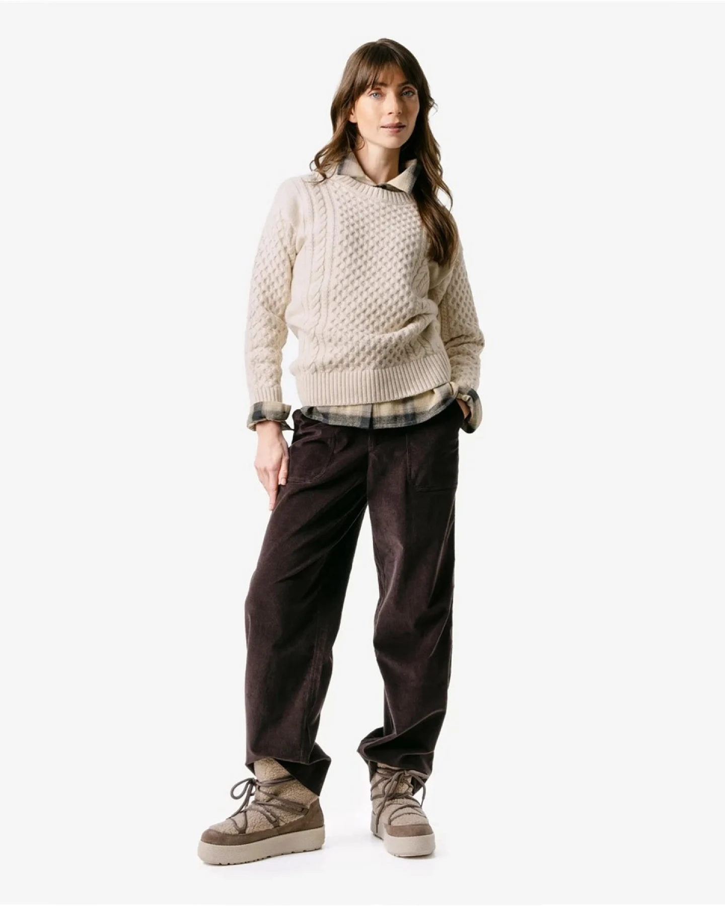 Living Crafts Strickpullover BANTRY, macadamia S – Ansicht 2