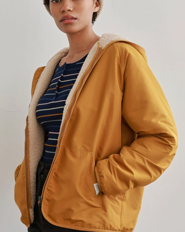TWOTHIRDS Damen vegan Jacke Laurie In Senfgelb