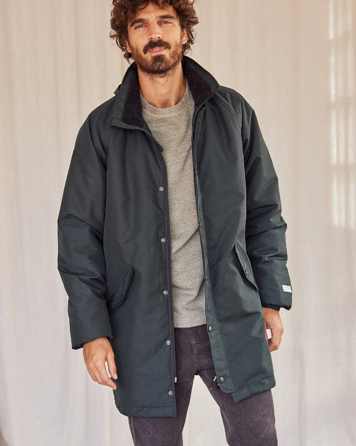 TWOTHIRDS Herren vegan Jacke Naigani Dunkelgrün