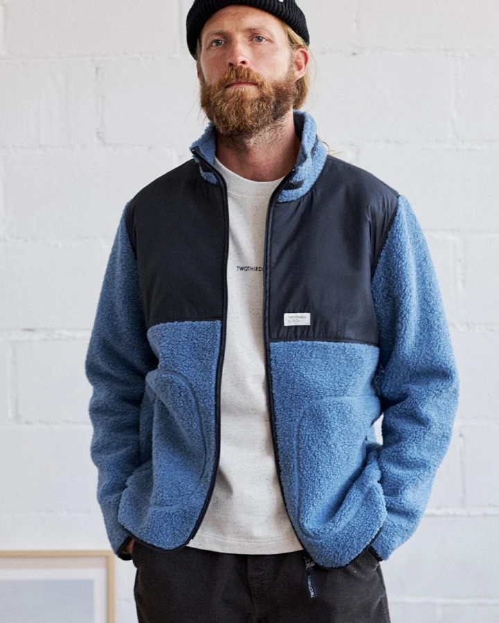 TWOTHIRDS Herren vegan Jacke Torney Blau