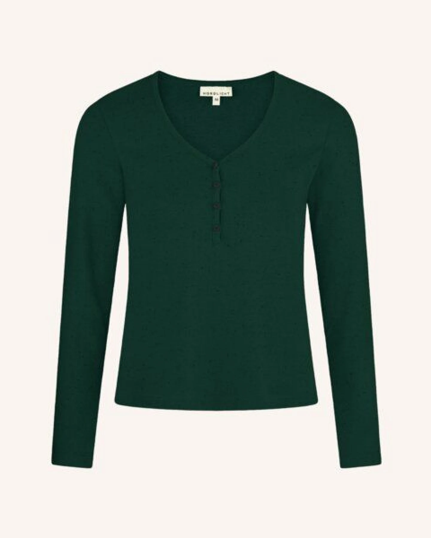 NORDLICHT Damen Henley Rippshirt Longsleeve aus Bio-Baumwolle HEDDA – Ansicht 2