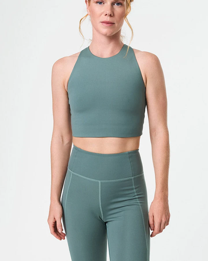 Girlfriend Collective Damen vegan Sport-Bh Dylan Jägergrün