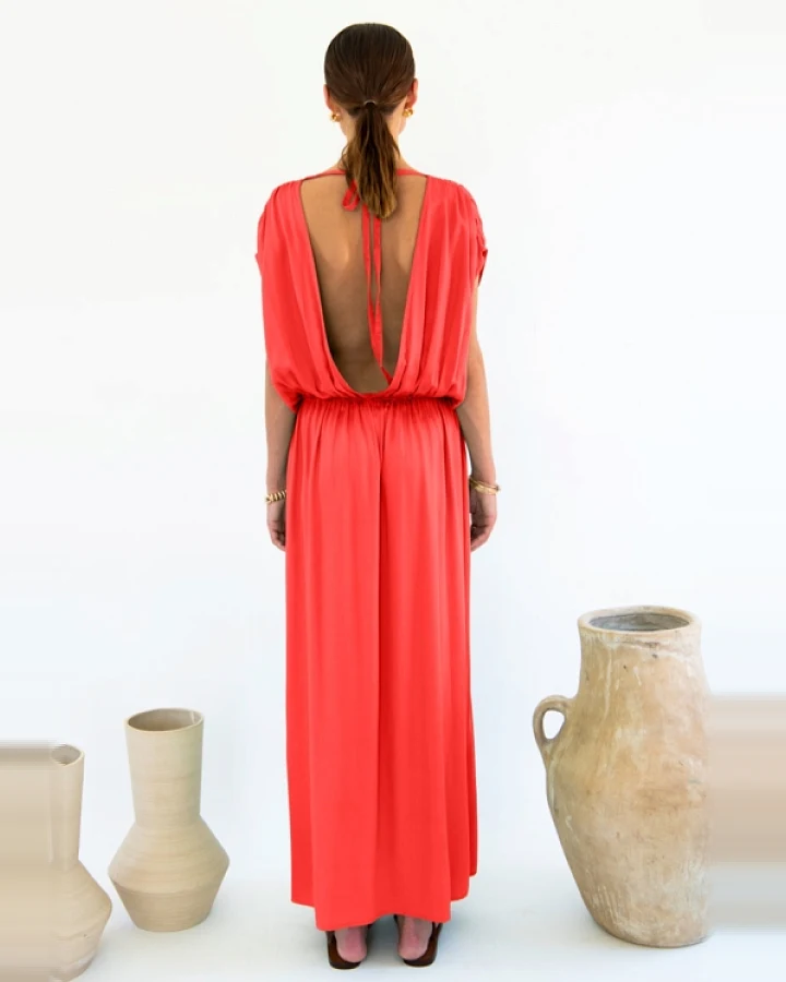 Neu Nomads Damen vegan Kleid Natalia Koralle