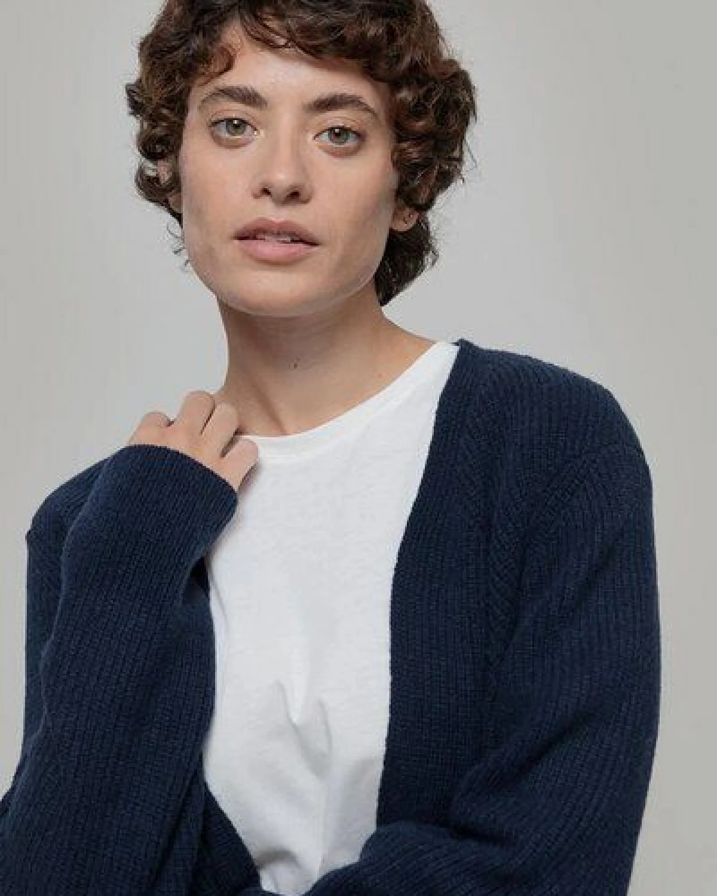 Rifò Langer Woll-Cardigan Modell: Gioia – Ansicht 4